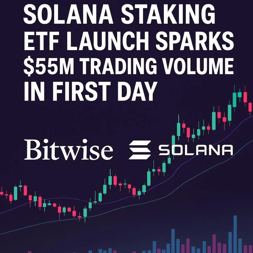 ETF استیکینگ سولانا از Bitwise در روز اول به حجم معاملاتی ۵۵ میلیون دلار رسید