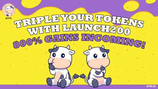 برندگان MOODENG سودهای بزرگ گرفتند؛ حالا وقت شکار ۸۰۰٪ سود BTFD با LAUNCH200 است: بهترین میم‌کوین جدید برای سود کوتاه‌مدت