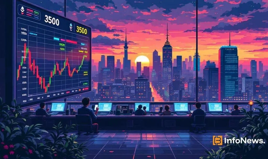 افزایش قیمت اتریوم بالاتر از ۳۵۰۰ دلار همزمان با نقدشوندگی و تغییرات بازار