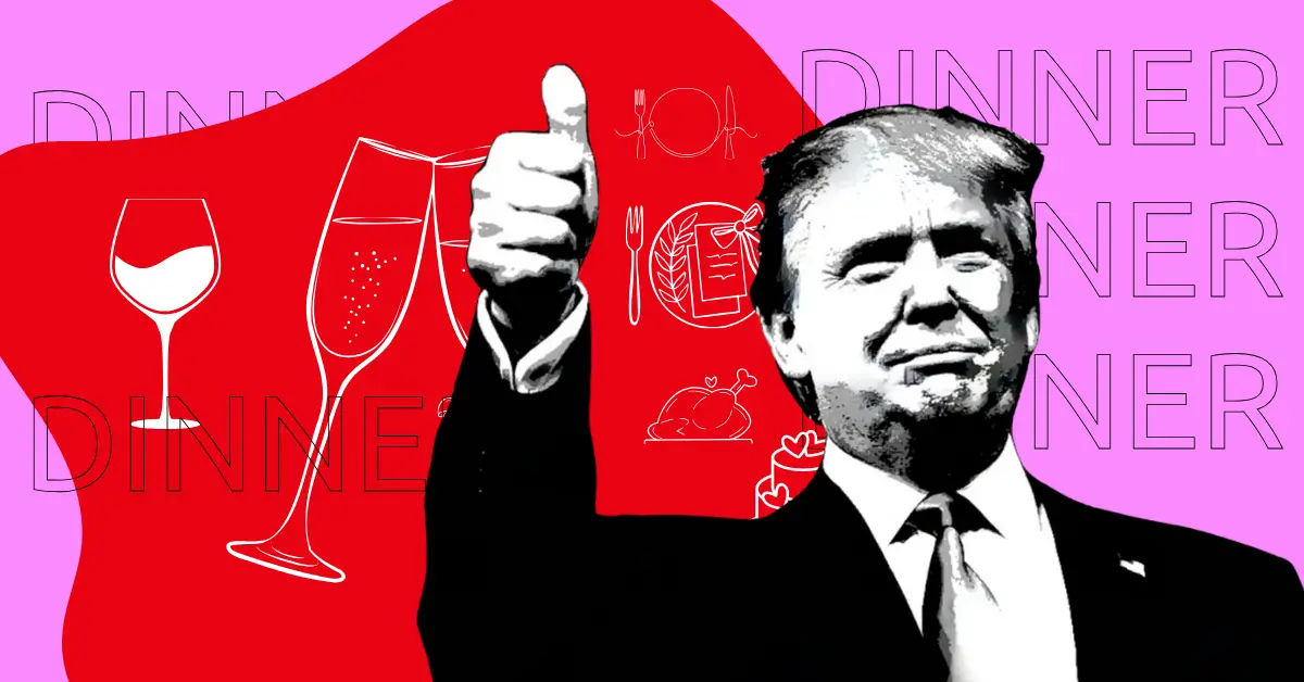 ضیافت ترامپ, ارز دیجیتال TRUMP, جاستین سان, ساعت لوکس, اعتراضات سیاسی